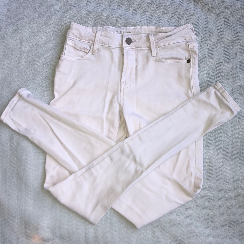 Old navy violet/white skinny rockstar cut jeans
